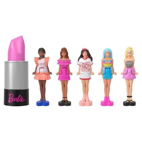 Poupee BARBIE Coffret Mini BarbieLand 6 rouge a levres avec mini poupées - JBD26