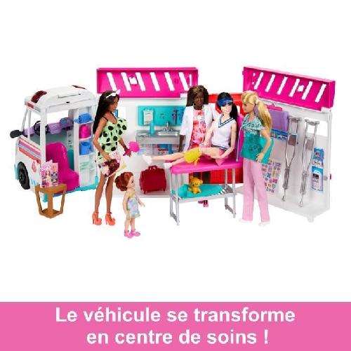 Poupee Barbie - Coffret Véhicule Médical avec ambulance et clinique - Poupée Mannequin - Barbie - HKT79 - POUPEE MANNEQUIN BARBIE