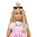 Poupee Barbie-Deluxe Style-Poupée Barbie Blonde a Robe Rose Pastel - 4ans+ - HYV27