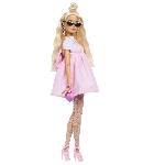 Poupee Barbie-Deluxe Style-Poupée Barbie Blonde a Robe Rose Pastel - 4ans+ - HYV27