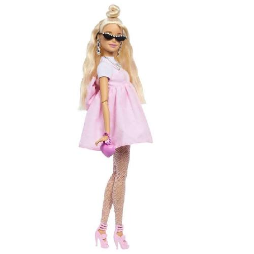 Poupee Barbie-Deluxe Style-Poupée Barbie Blonde a Robe Rose Pastel - 4ans+ - HYV27