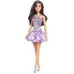 Barbie-Fashionistas-Poupée Brune En Robe Violette - 3 ans+ - HYT92