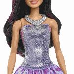 Poupee Barbie-Fashionistas-Poupée Brune En Robe Violette - 3 ans+ - HYT92