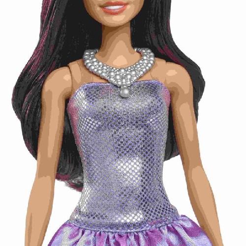 Poupee Barbie-Fashionistas-Poupée Brune En Robe Violette - 3 ans+ - HYT92