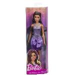 Poupee Barbie-Fashionistas-Poupée Brune En Robe Violette - 3 ans+ - HYT92