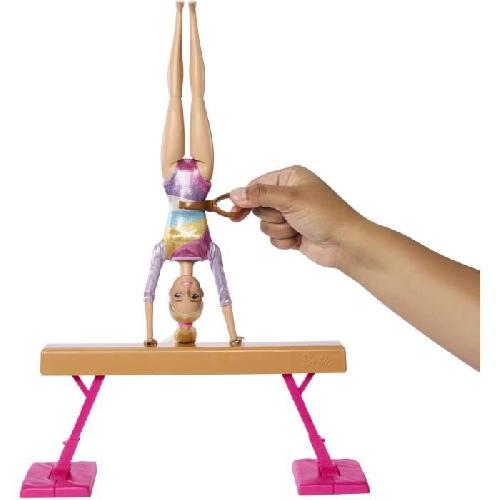 Poupee Barbie-Gymnastique-Coffret avec poupée et plus de 10 accessoires HRG52