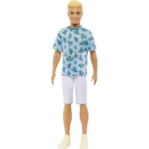 Poupee Barbie-Ken Fashionistas-Poupée blonde avec t-shirt cactus HJT10