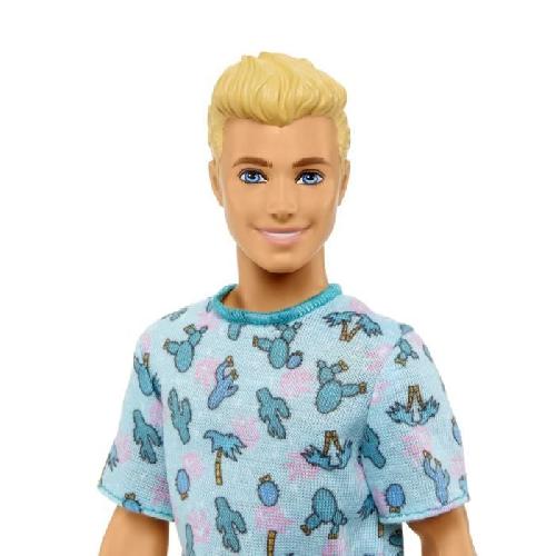 Poupee Barbie-Ken Fashionistas-Poupée blonde avec t-shirt cactus HJT10