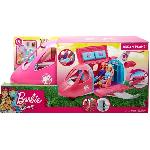Maison - Accessoire Maison Poupee Barbie - L'Avion de Reve avec mobilier et Rangement - Plus de 15 accessoires - 58cm - Des 3 ans