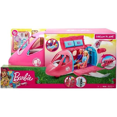 Maison - Accessoire Maison Poupee Barbie - L'Avion de Reve de Barbie - Véhicule Poupée Mannequin - 3 ans et + GDG76