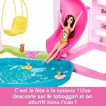 Poupee Barbie-Maison de Reve-Maison de poupée 3 niveaux. piscine et toboggan HMX10