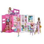 Barbie-Maison de vacances-Coffret et poupée. 4 zones et 11 accessoires HRJ77