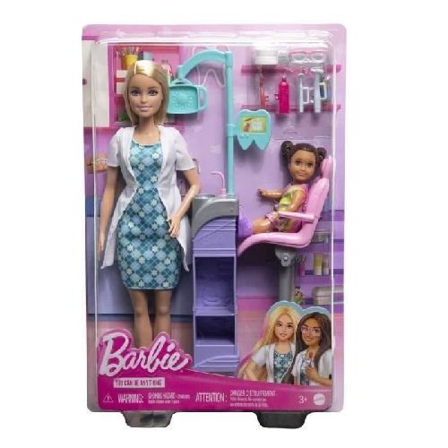 Univers Miniature - Habitation Miniature - Garage Miniature Barbie-Metiers-Coffret poupee Barbie Dentiste et accessoires HKT69