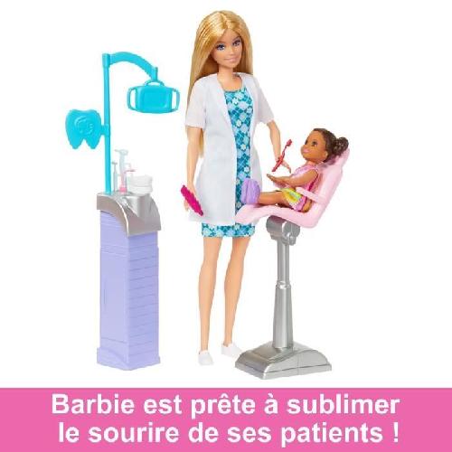 Univers Miniature - Habitation Miniature - Garage Miniature Barbie-Metiers-Coffret poupee Barbie Dentiste et accessoires HKT69