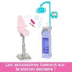 Univers Miniature - Habitation Miniature - Garage Miniature Barbie-Metiers-Coffret poupee Barbie Dentiste et accessoires HKT69