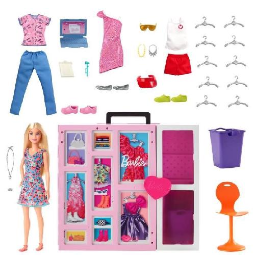 Poupee Barbie-Poupée et Coffret Dressing Deluxe. + de 60 cm. des 3 ans HGX57