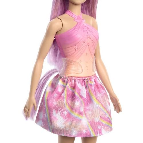 Poupee Barbie-Poupées Licorne avec cheveux fantaisie et tenues effet dégradé HRR13