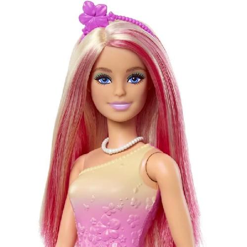 Poupee Barbie-Poupées Sirenes avec cheveux et nageoire colorés et serre-tete HRR08