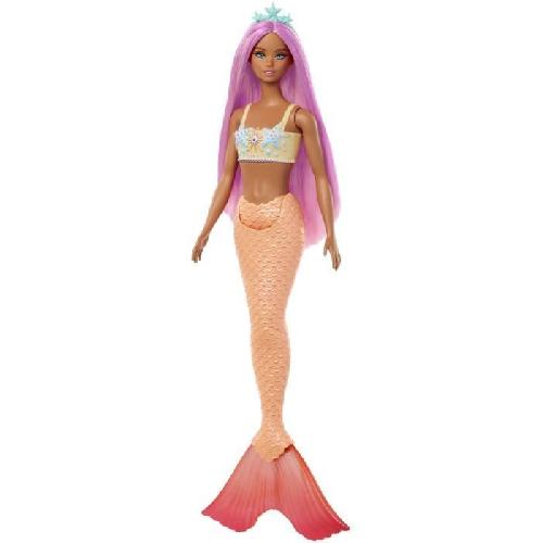 Poupee Barbie - Poupées Sirenes avec cheveux et nageoires colorés et serre-tete HRR05