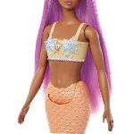 Poupee Barbie - Poupées Sirenes avec cheveux et nageoires colorés et serre-tete HRR05