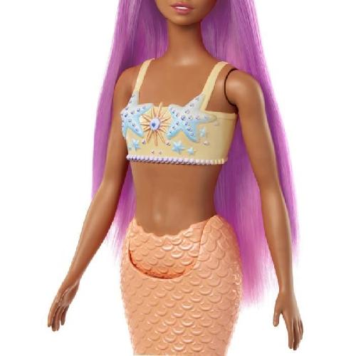 Poupee Barbie - Poupées Sirenes avec cheveux et nageoires colorés et serre-tete HRR05