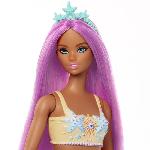 Poupee Barbie - Poupées Sirenes avec cheveux et nageoires colorés et serre-tete HRR05