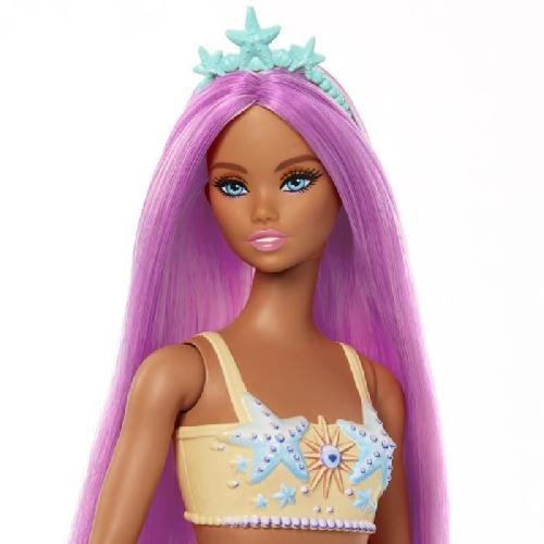 Poupee Barbie - Poupées Sirenes avec cheveux et nageoires colorés et serre-tete HRR05