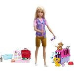 Poupee Barbie-Sauvetage d'Animaux-Coffret poupée blonde et accessoires HRG50