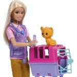 Poupee Barbie-Sauvetage d'Animaux-Coffret poupée blonde et accessoires HRG50