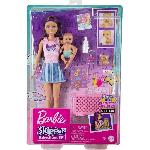 Poupee Barbie-Skipper Baby-Sitter-Coffret poupée et accessoires HJY33