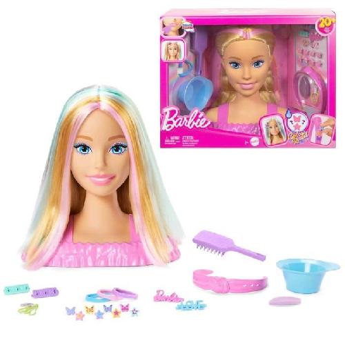 Poupee Barbie-Tete a Coiffer Color Reveal-Chevelure Blonde Et Accessoires - 3 ans+- JFG81