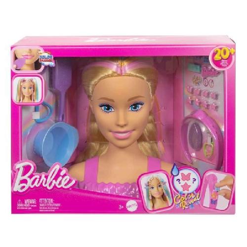 Poupee Barbie-Tete a Coiffer Color Reveal-Chevelure Blonde Et Accessoires - 3 ans+- JFG81