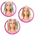 Poupee Barbie-Tete a Coiffer Color Reveal-Chevelure Blonde Et Accessoires - 3 ans+- JFG81