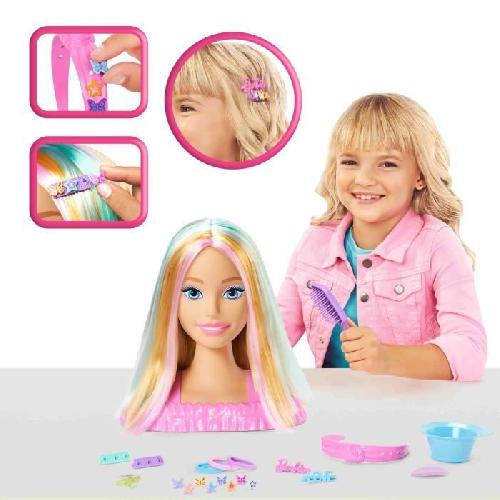 Poupee Barbie-Tete a Coiffer Color Reveal-Chevelure Blonde Et Accessoires - 3 ans+- JFG81