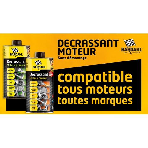 Additif Performance - Entretien - Nettoyage - Anti-fumee BARDAHL Decrassant moteur diesel 5 en 1 - 1 Litre et 300ml