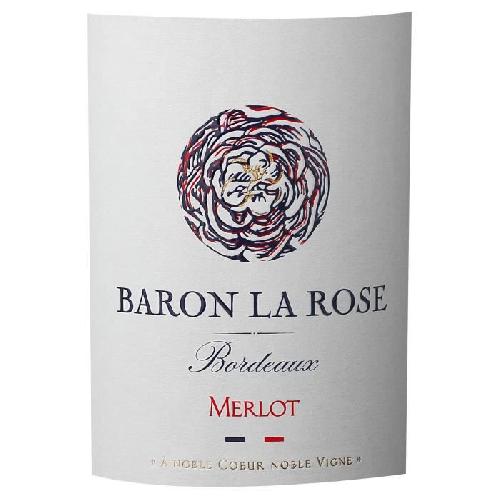 Vin Rouge Baron La rosé Merlot 2022 Bordeaux - Vin rouge de Bordeaux
