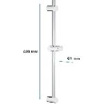 Cabine De Douche Barre de douche 600 mm - GROHE - Vitalio Universal - Chrome - ABS - Blanc