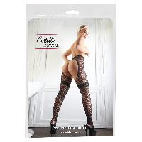 Bas et Collants Collants porte-jarretelles resille noir 471 taille M-L