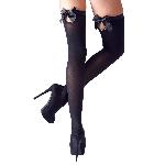 Bas et Collants Bas nylon stays-up noirs petits noeuds taille S
