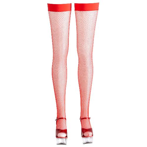 Bas et Collants Bas resille stays-up rouges taille L