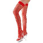 Bas et Collants Bas resille stays-up rouges taille S