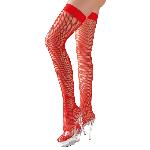 Bas et Collants Bas resille stays-up rouges taille XL