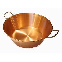 Bassine A Confiture - Bassine A Ragout BAUMALU Bassine a confiture cuivre 38 cm 12/10eme  anses inox - 9 litres environ