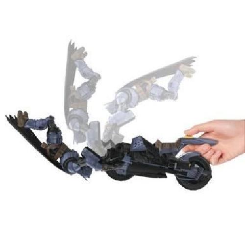 Figurine Miniature - Personnage Miniature BATCYCLE 2 en 1 Transformable - BATMAN - Cascades aeriennes - Figurines 30 cm - Des 4 ans