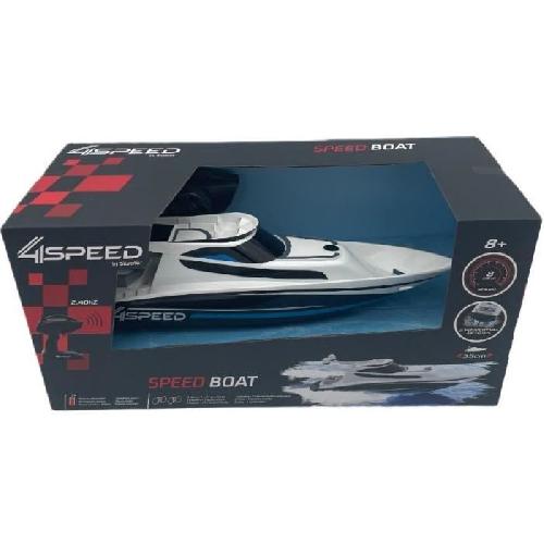 Vehicule Radiocommande Bateau Telecommande - SILVERLIT - 4SPEED - Speed Boat - 8 km-h - 34 cm - blanc et noir - des 8 ans