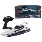 Vehicule Radiocommande Bateau Telecommande - SILVERLIT - 4SPEED - Speed Boat - 8 km-h - 34 cm - blanc et noir - des 8 ans