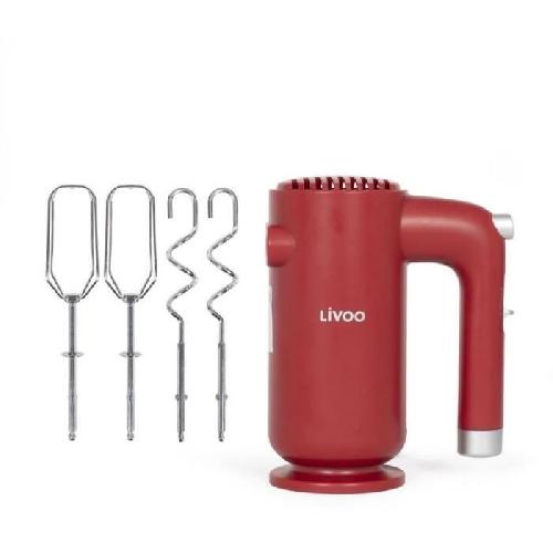 Batteur - Fouet Electrique Batteur électrique - LIVOO - DOP243R - 250 w - 5 vitesses - Rouge