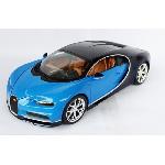 BBURAGO Voiture de collection en metal Bugatti Chiron bleue et noire a l'echelle 1-18eme