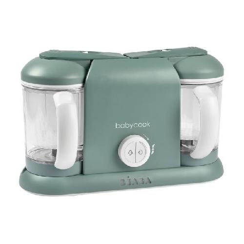Robot Bebe BEABA. Babycook Duo. Robot bébé 4 en 1. Cuiseur. Mixeur. Contenance XXL 2200 ml - Eucalyptus