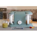 Robot Bebe BEABA. Babycook Duo. Robot bébé 4 en 1. Cuiseur. Mixeur. Contenance XXL 2200 ml - Eucalyptus